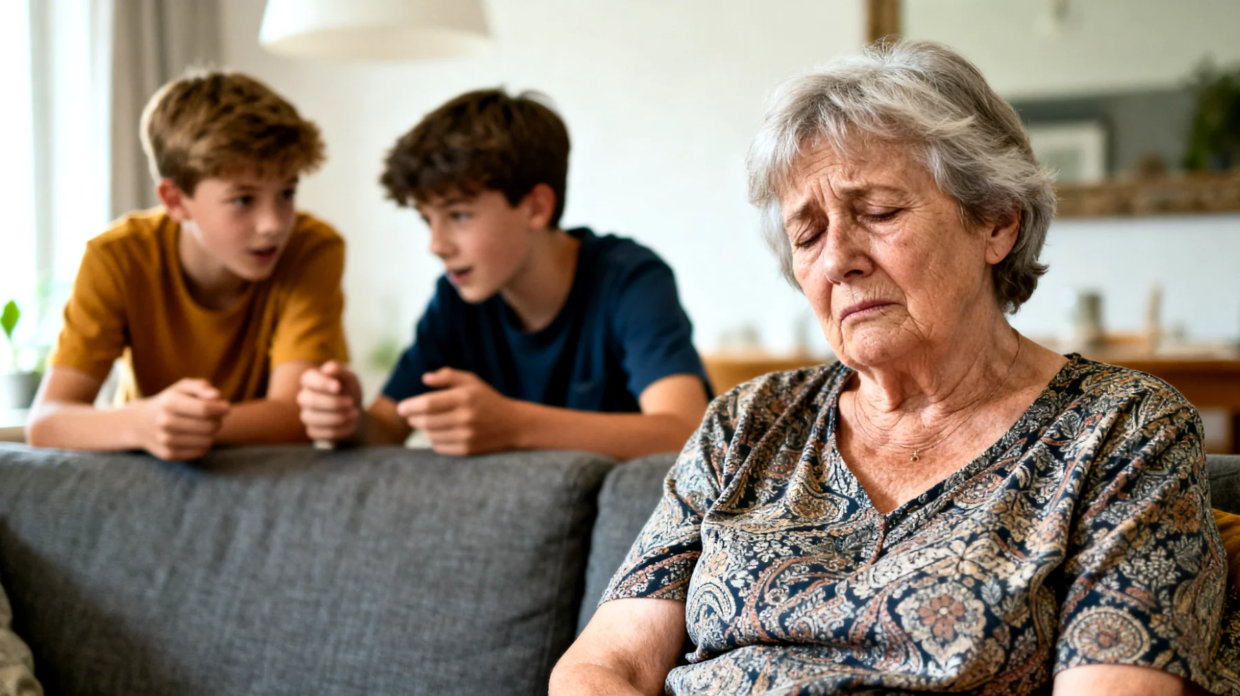 Oma ervaart vermoeidheid en heeft te weinig tijd om adequaat in te spelen op de behoeften van haar adolescente kleinkinderen"